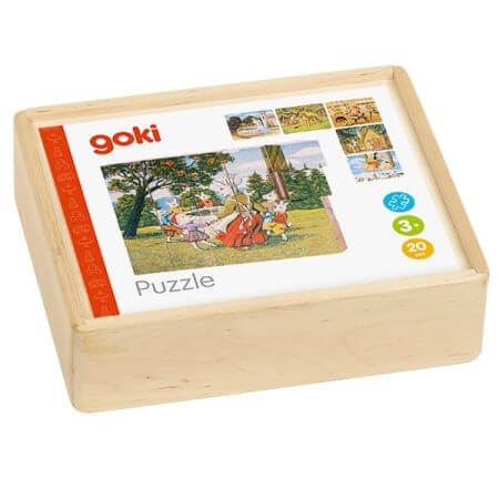Holzwürfelpuzzle, +3 Jahre, Geschichten aus der Kindheit, Goki