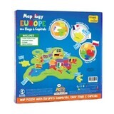 Educational Puzzle Map of Europe with Flags and Capitals, +5 years, Imagimake