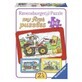 Bagger, Traktor und Kipper Puzzle, 3x6 Teile, Ravensburger