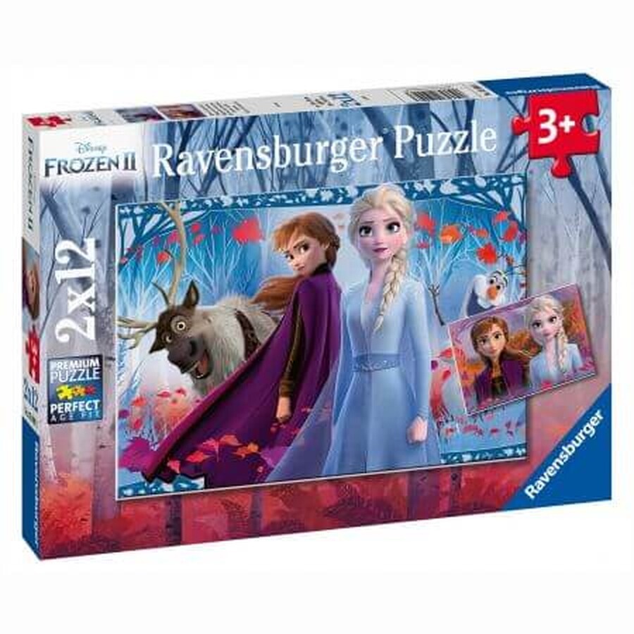 Puzzle Frozen 2, 2 x 12 Teile, Ravensburger