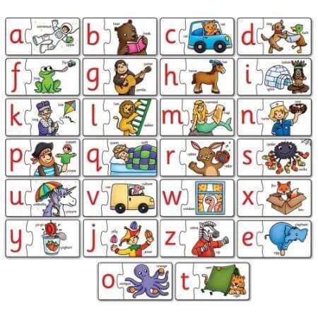 Englisch Puzzle Lernen Sie das Alphabet durch Assoziation, Orchard Toys
