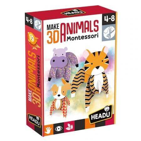 Montessori Puzzle - 3D-Tiere, +4 Jahre, Headu