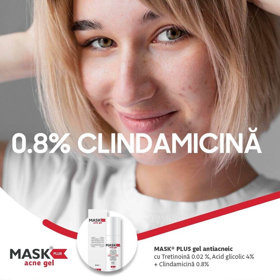 Gel für die Behandlung von entzündlicher Akne - Mask Plus, 30 ml, Solartium Group