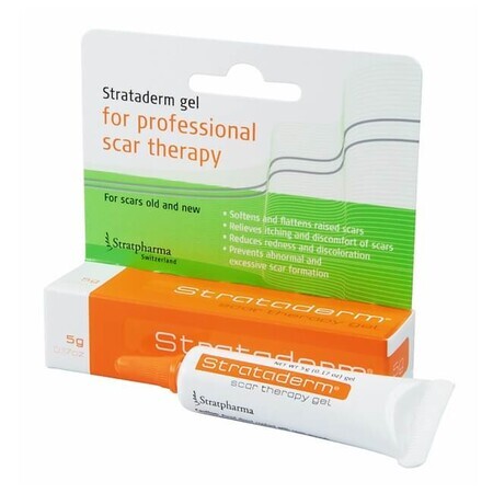 Gel zur Behandlung abnormer Narben Strataderm, 5 g, Synerga Pharmaceuticals