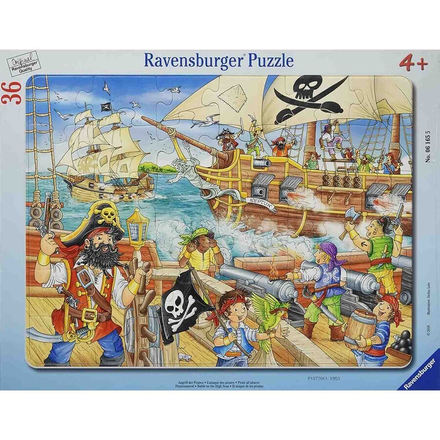 Frame Puzzle Schlacht auf dem Meer, +4 Jahre, 36 Teile, Ravensburger