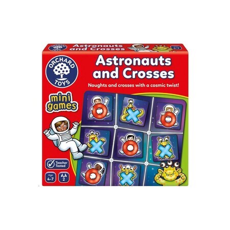 Astronauten und Aliens X und 0 Brettspiel, 4-7 Jahre, Orchard