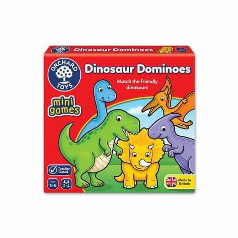 Lernspiel Domino Dinosaurs, +3 Jahre, Orchard Toys