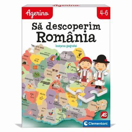 Lernspiel Lass uns Rumänien entdecken Agerino, 4 Jahre+, Clementoni