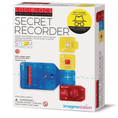 Logiblocs elektronisches Spielset Secret Recorder, ab 5 Jahren, 4M