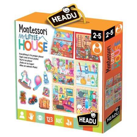 Montessori-Spiel, Mein kleines Haus, +2 Jahre, Headu