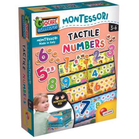 Montessori taktiles Spiel Wir zählen und haben Spaß, +3 Jahre, Lisciani