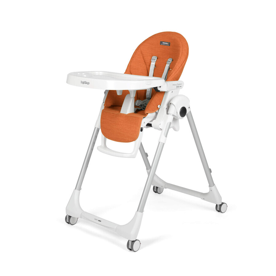 Scaun de masa 2 in 1 Prima Pappa Zero Follow Me, Wonder Orange, Peg Perego