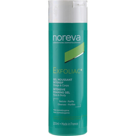 Noreva Exfoliac Gel Moussant pour peaux acnéiques, 200 ml