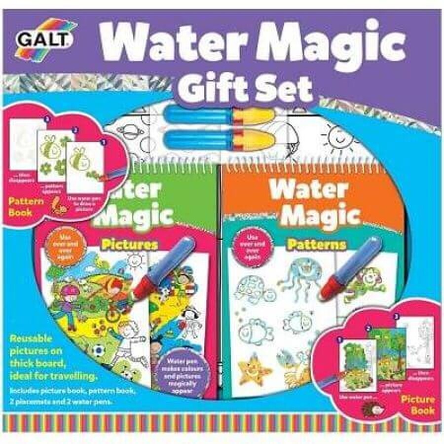 Set 2 carti de colorat Water Magic, Galt