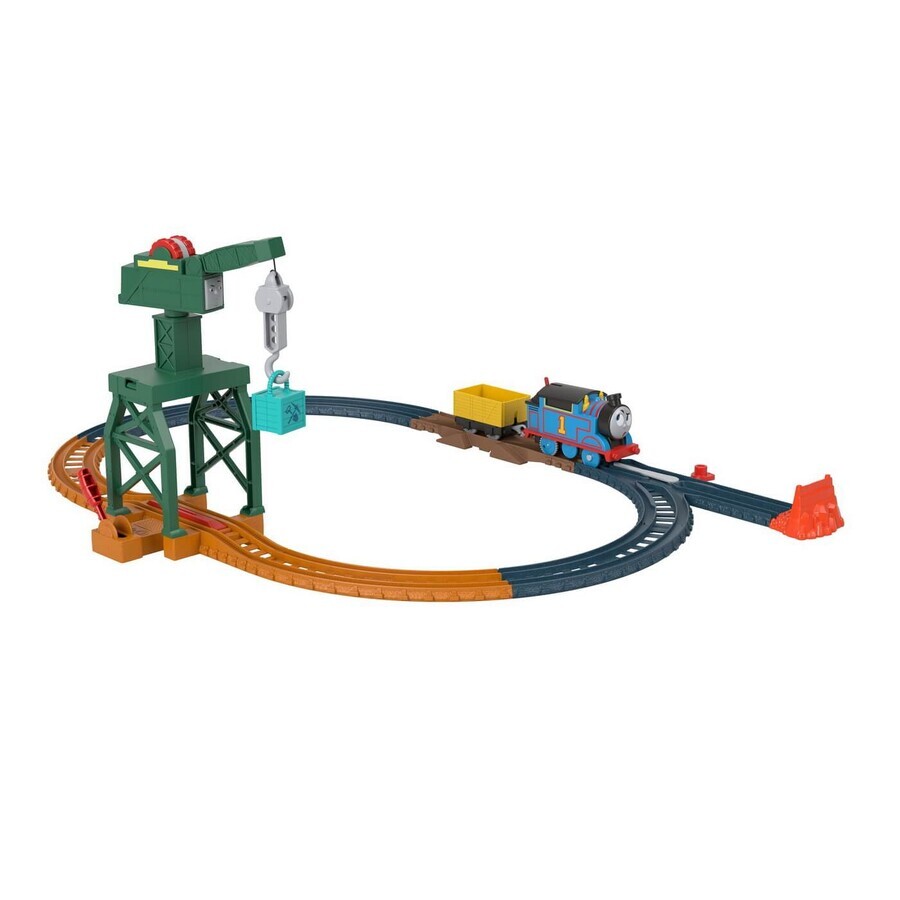 Set de joaca cu locomotiva motorizata Cranky si accesorii, +3 ani, Thomas & Friends