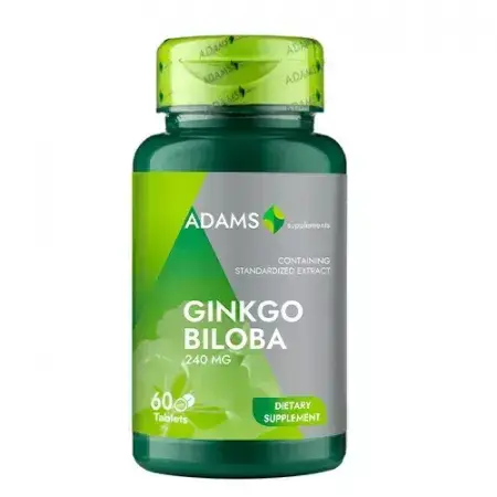 Ginkgo Biloba 240mg, 60 tablete, Adams Vision