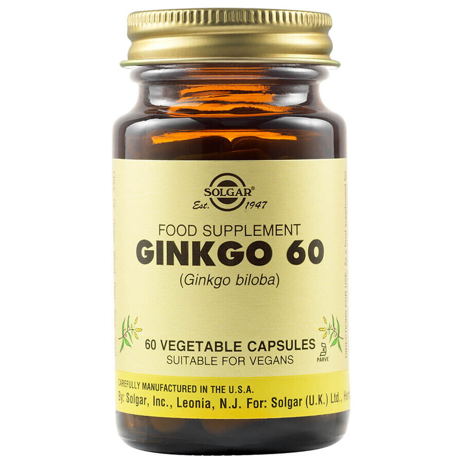 Ginkgo Biloba 60, 60 Kapseln, Solgar Bewertungen