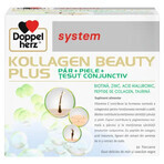 Kollagen (Colagen) Beauty Plus System pentru Par si Piele cu Biotina si Acid Hialuronic, 30 doze la pret de 20 doze, Doppelherz