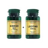 Ginkgo Max 6000 mg, 60 capsule + Lecitină 1200 mg, 30 capsule, Cosmopharm