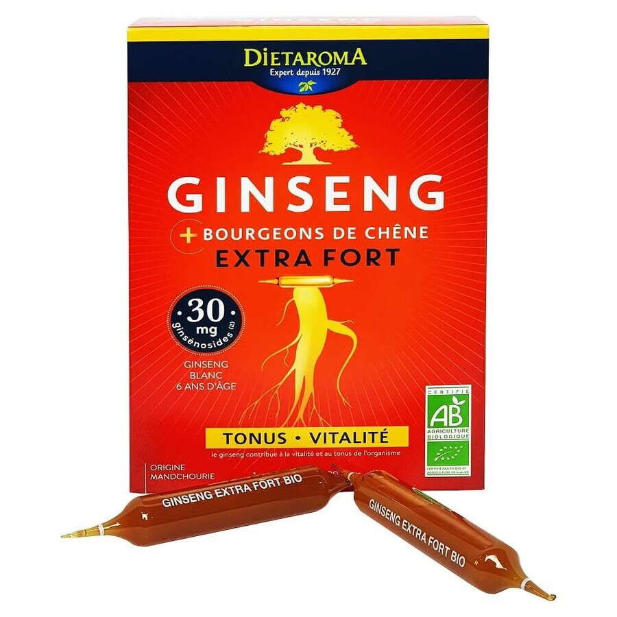 Ginseng Ginsengwurzel-Extrakt, 20 Fläschchen, Laboratoires Dietaroma