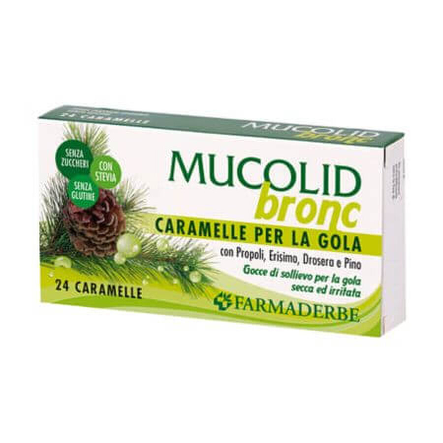 Mucolid toffee with eucalyptus, 24 pieces, Farmaderbe