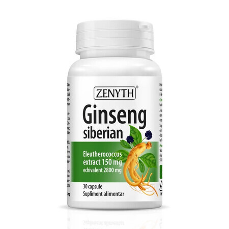 Ginseng siberian 150 mg, 30 capsule, Zenyth