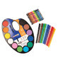 Set aus Wasserfarben, Buntstiften und Farbstiften, Playbox