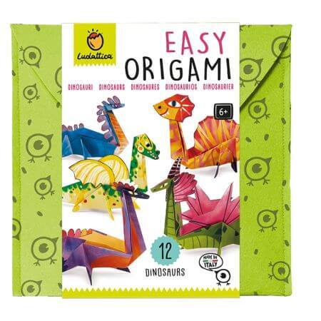 Origami-Set für Anfänger, +6 Jahre, Dinosaurier, Ludattica