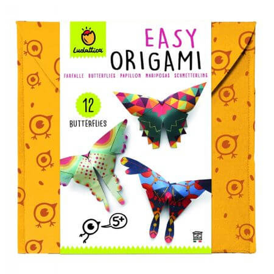 Origami-Set für Anfänger, +6 Jahre, Schmetterlinge, Ludattica