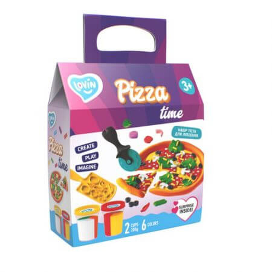 Pizza Time Lovin'Do Spielteig-Set, +3 Jahre, 6 Farben, Okto