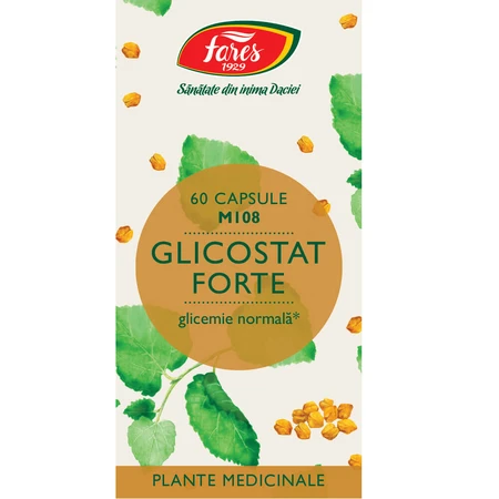 Glicostat Forte M108, 60 capsule, Fares