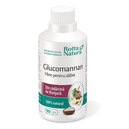 Glucomannan Faser zur Gewichtsabnahme, 90 Kapseln, Rotta Natura