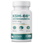 Ashwagandha KSM, 500 mg, 30 vegetarian capsules, Nutrific