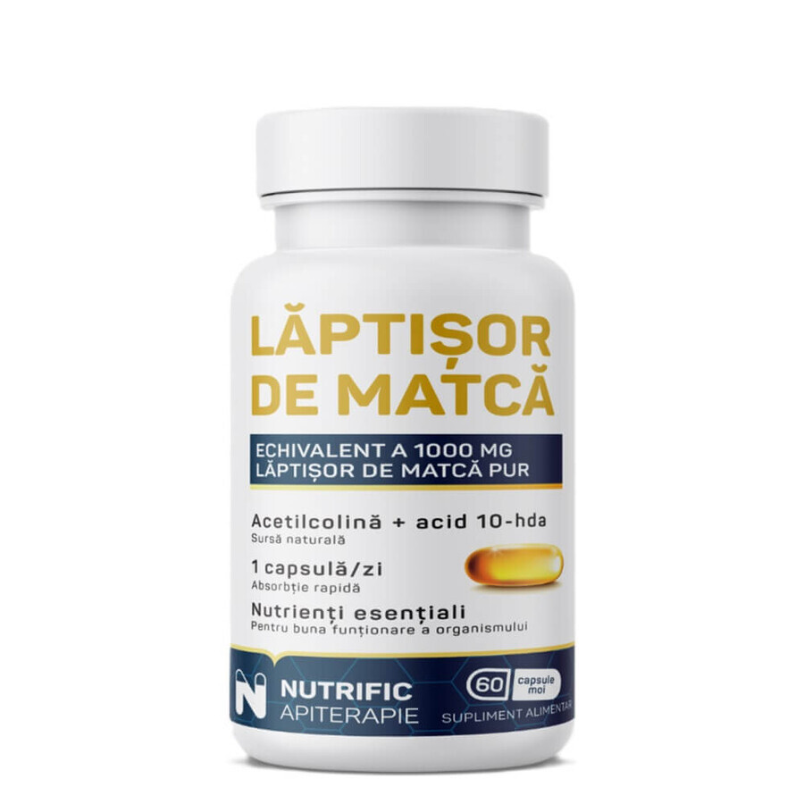 Laptisor de matca, 60 capsule moi, Nutrific