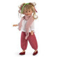 Celia Puppe mit roter Hose und wei&#223;em Hemd, +3 Jahre, 30 cm, Asivil