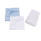 Set 2 cearceafuri pentru patut + protectie impermeabila, 120x60 cm, Alb/Blue, Fic Baby