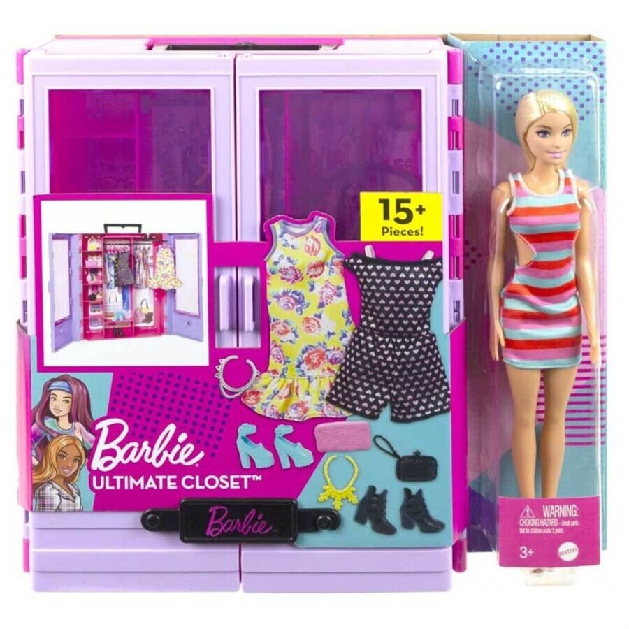 Barbie-Kleiderschrank und Puppenset, Barbie