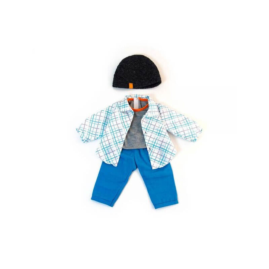 Temperamentvolles Wetter Kleidungsset für Jungen Puppe 38 cm, Blau, Miniland