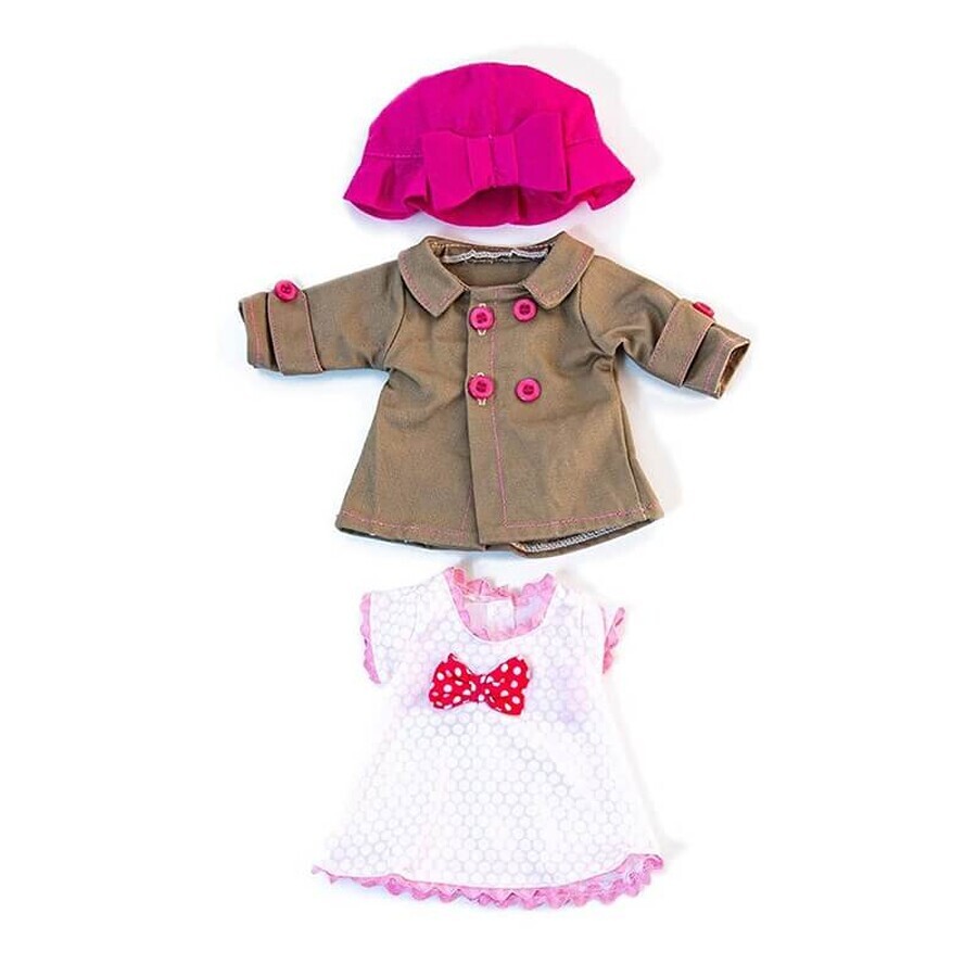 Kleidungsset für kleine Mädchenpuppe 32 cm, Miniland, gemäßigtes Wetter
