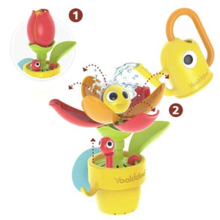 Blume und Schnecke Jucaus Badespielzeug-Set, 18 Monate+, Yookidoo