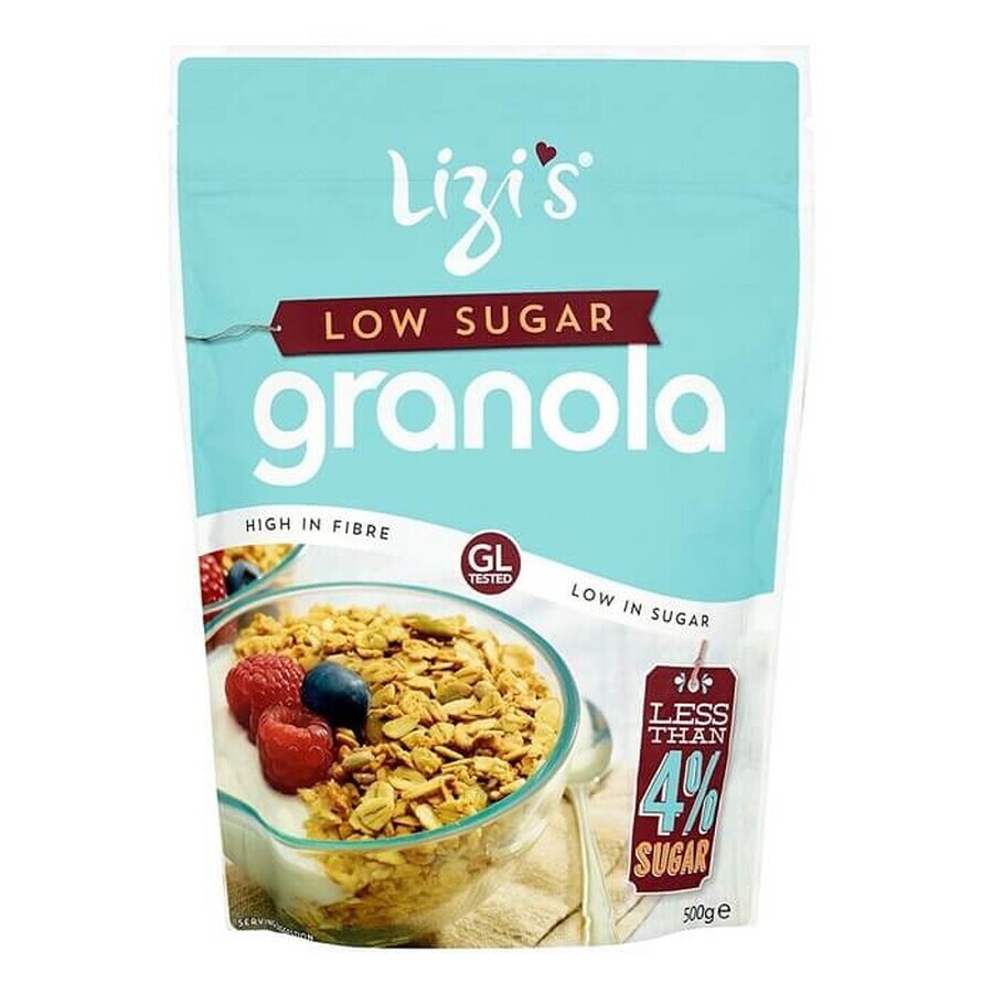 Granola cu nuca de cocos si continut scazut de zahar, 500 g, Lizi's