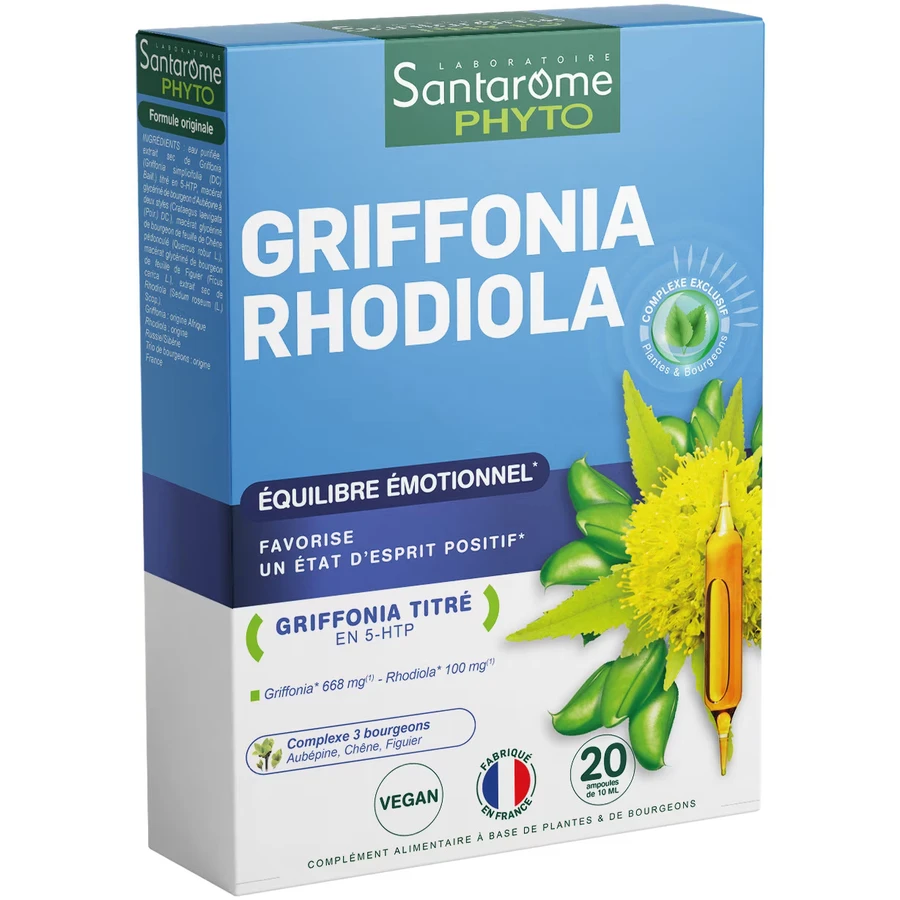 Griffonia Rhodiola, 20 fiale, Santarome