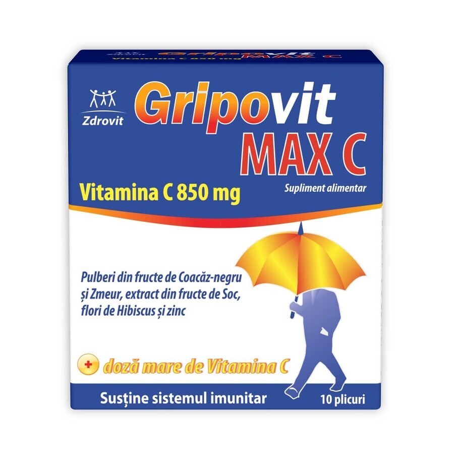 Gripovit Max C 850 mg, 10 Portionsbeutel, Zdrovit