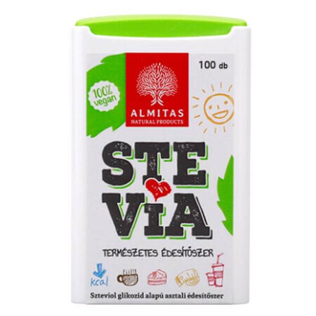 Natürlicher Süßstoff mit Stevia, 100 Tabletten, Vitaking