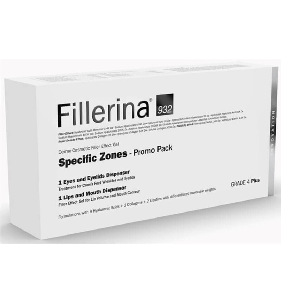 Kit Grad 4 Plus Fillerina 932 Augen- und Augenlidbehandlung, 15 ml + Lippen- und Lippenkonturbehandlung, 7 ml, Labo