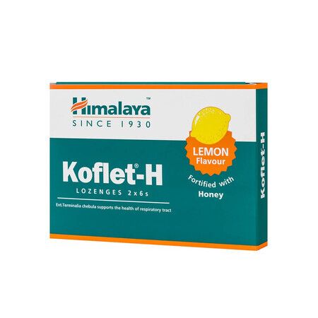 Koflet-H mit Zitronengeschmack, 12 Tabletten, Himalaya