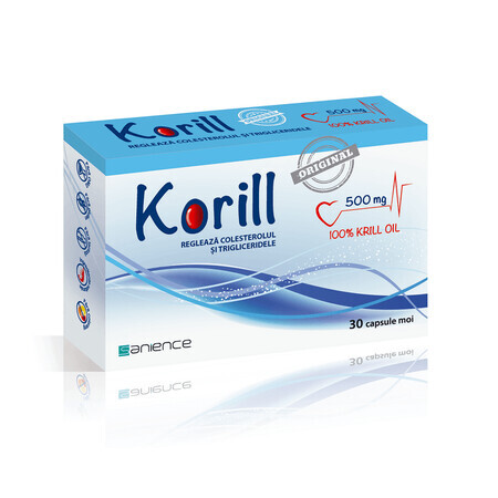 Korill reines Krillöl 500 mg, 30 Kapseln, Sanience