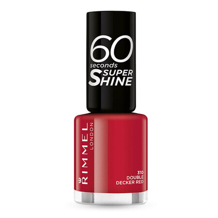 Lac de unghii 60 Seconds Shine 310 Double Decker Red, 8 ml, Rimmel London