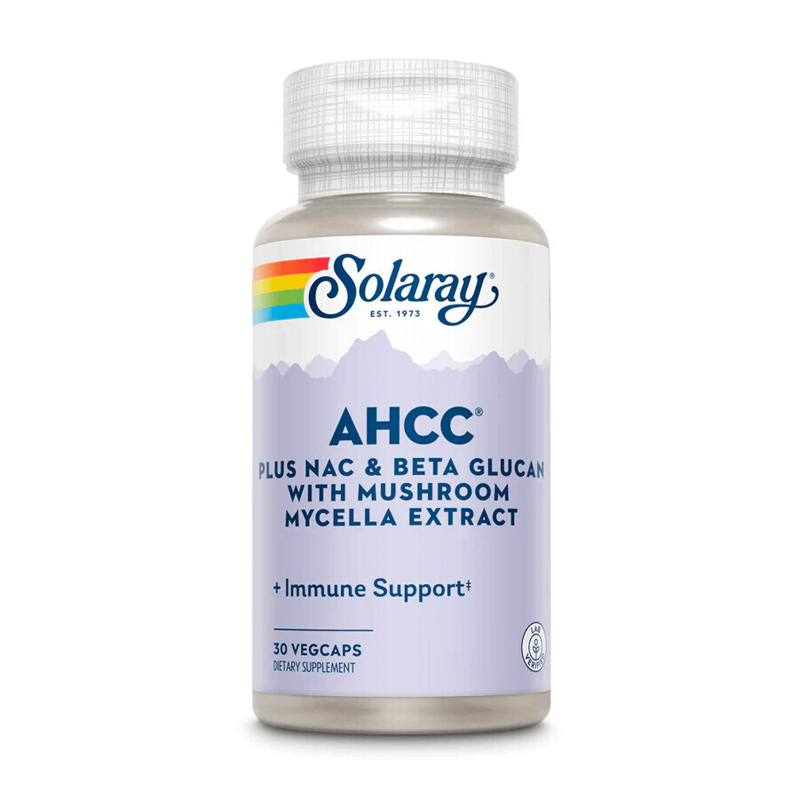 AHCC plus NAC & Beta Glucan Solaray, 30 Tabletten, Secom Bewertungen