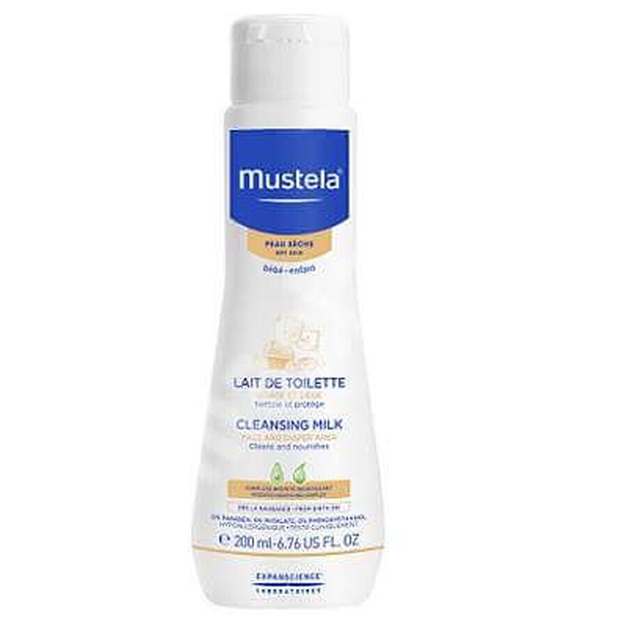 Lapte de curățare piele uscată, 200 ml, Mustela